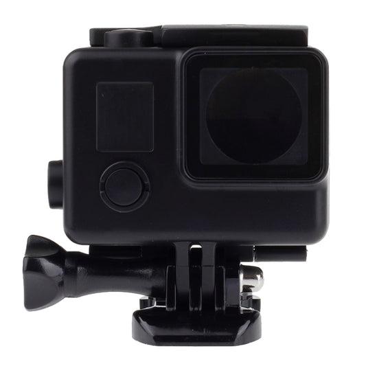 حافظة واقية مقاومة للماء من الإصدار الأسود مع مشبك تثبيت أساسي لكاميرا GoPro HERO4 /3+، عمق مقاوم للماء: 10 أمتار، مقاوم للماء حتى 10 أمتار