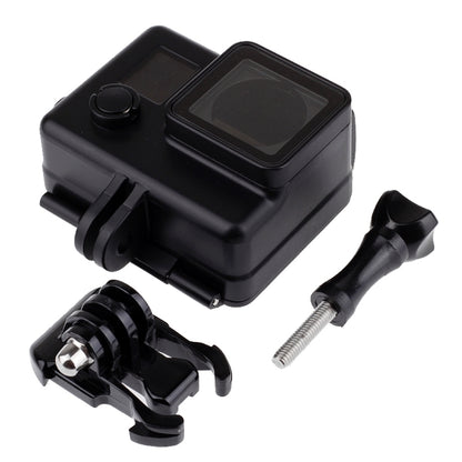 حافظة واقية مقاومة للماء من الإصدار الأسود مع مشبك تثبيت أساسي لكاميرا GoPro HERO4 /3+، عمق مقاوم للماء: 10 أمتار، مقاوم للماء حتى 10 أمتار