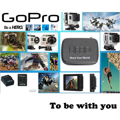 حقيبة سفر محمولة مقاومة للصدمات والماء لكاميرات GoPro وInsta360 وDJI وملحقات كاميرات الحركة الأخرى، المقاس: 32 سم × 22 سم × 7 سم، المقاس: 32 سم × 22 سم × 7 سم
