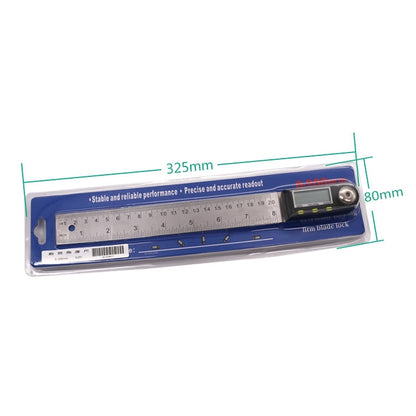 300mm 2-in1 Digital Angle Finder Meter Protractor Goniometer Ruler, 300mm Ruler