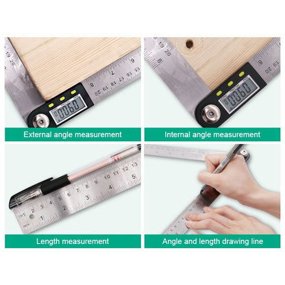 300mm 2-in1 Digital Angle Finder Meter Protractor Goniometer Ruler, 300mm Ruler