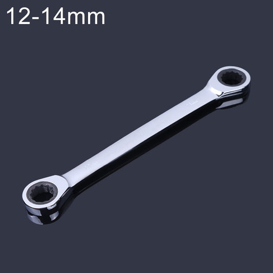 12-14mm Professional Double-head Ratchet Wrench, Length: 16.6cm, 12-13mm
