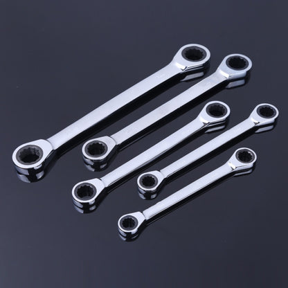Professional Double-head Ratchet Wrench Set, 5 PCS/Set