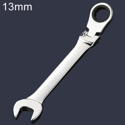 13mm Dual-use Opening Plum Ratcheting Angled Wrench , Length: 17.8cm, 13mm