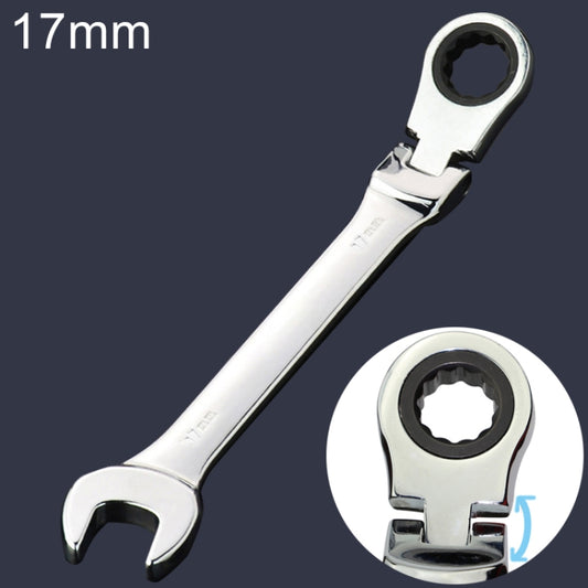 17mm Dual-use Opening Plum Ratcheting Angled Wrench , Length: 22.5cm, 17mm