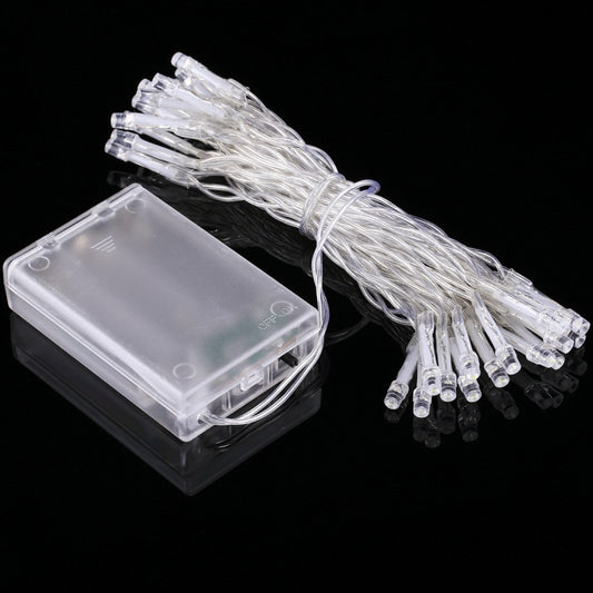 For Christmas Party, 30 LED, RGB Light, 2-Mode Flash, Battery Powered, 3m 4-color RGB