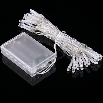 For Christmas Party, 20 LED 2-Mode Flash, Battery Powered, 2m Warm White, 2m  White Light