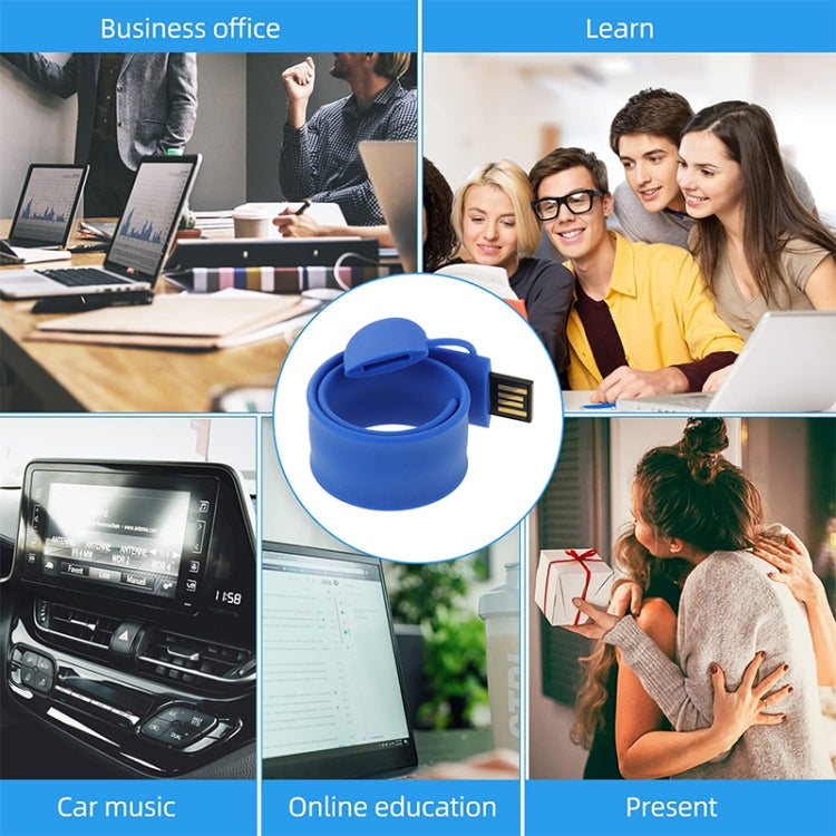 قرص فلاش USB على شكل سوار من السيليكون بسعة 16 جيجابايت، 16 جيجابايت، 16 جيجابايت (برتقالي)، 16 جيجابايت (وردي)، 16 جيجابايت (أرجواني)