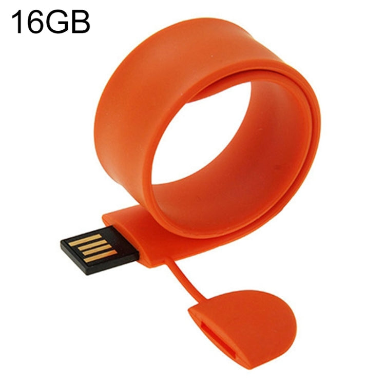 قرص فلاش USB على شكل سوار من السيليكون بسعة 16 جيجابايت، 16 جيجابايت، 16 جيجابايت (برتقالي)، 16 جيجابايت (وردي)، 16 جيجابايت (أرجواني)