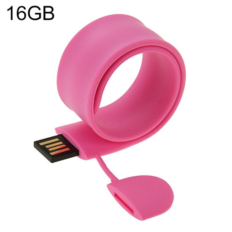 قرص فلاش USB على شكل سوار من السيليكون بسعة 16 جيجابايت، 16 جيجابايت، 16 جيجابايت (برتقالي)، 16 جيجابايت (وردي)، 16 جيجابايت (أرجواني)