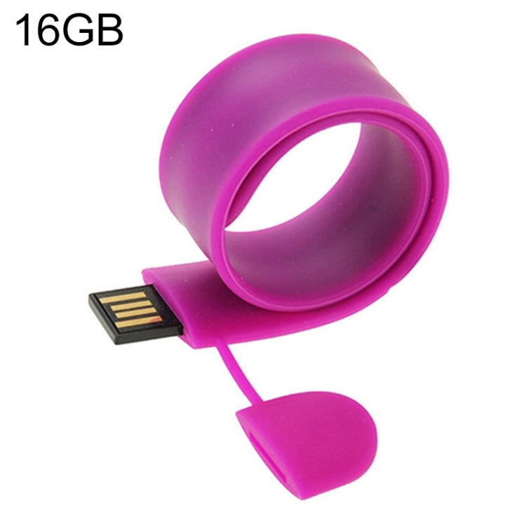 قرص فلاش USB على شكل سوار من السيليكون بسعة 16 جيجابايت، 16 جيجابايت، 16 جيجابايت (برتقالي)، 16 جيجابايت (وردي)، 16 جيجابايت (أرجواني)