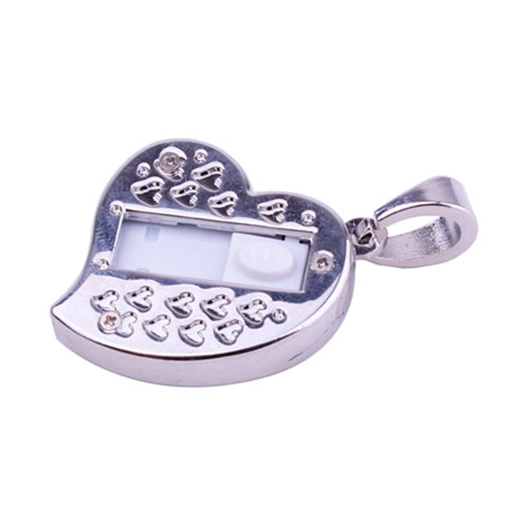قرص فلاش USB من الفضة على شكل قلب مرصع بالألماس، هدية خاصة لعيد الحب، 2 جيجابايت، 4 جيجابايت، 8 جيجابايت، 16 جيجابايت، 32 جيجابايت