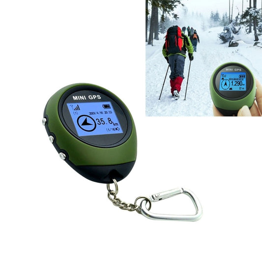 Keychain Handheld Mini GPS Navigation USB Rechargeable Location Finder Tracker for Outdoor Travel(Green), Keychain Tracker