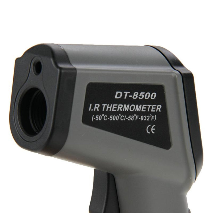 DT-8500 مقياس حرارة رقمي بالأشعة تحت الحمراء بشاشة LCD، نطاق درجة الحرارة: -50-500 درجة مئوية، DT-8500