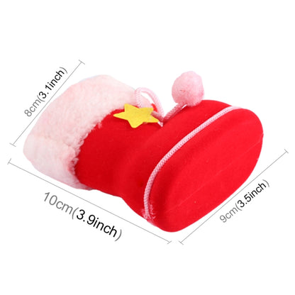 Santa Pattern Christmas Decoration Flocking Stocking Boot Candy Bag, Size: 9cm x 10cm x 5cm, Size: 9cm x 10cm x 5cm