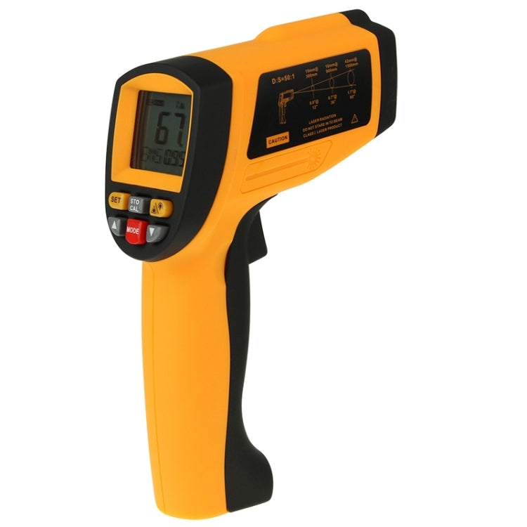 مقياس حرارة رقمي محمول بالأشعة تحت الحمراء بشاشة USB من بينيتك GM1651، نطاق القياس: من -30 إلى 1650 درجة مئوية، GM1651