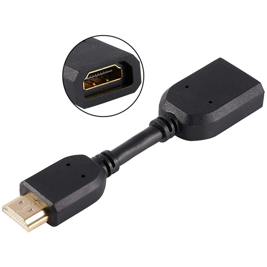 كابل محول موصل HDMI 19 دبوس ذكر إلى HDMI 19 دبوس أنثى (AM-AF) بطول 10 سم، HDMI AM إلى AF