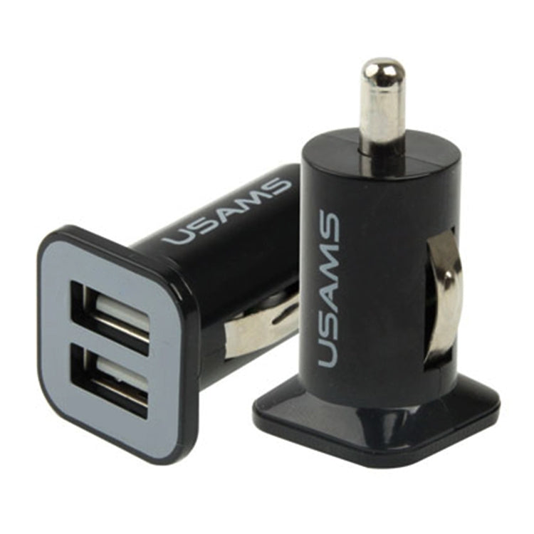 شاحن سيارة عالي الأداء بمنفذي USB 2.1 أمبير + 1 أمبير لأجهزة iPad Air 2 وAir و4 وiPhone 6 و6 Plus و5C و5S و4 و4S وiPod touch وGalaxy Tablet / Note Series والهواتف المحمولة الأخرى وأجهزة الملاحة