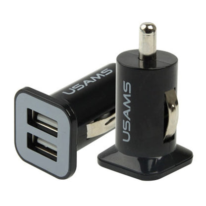 شاحن سيارة عالي الأداء بمنفذي USB 2.1 أمبير + 1 أمبير لأجهزة iPad Air 2 وAir و4 وiPhone 6 و6 Plus و5C و5S و4 و4S وiPod touch وGalaxy Tablet / Note Series والهواتف المحمولة الأخرى وأجهزة الملاحة