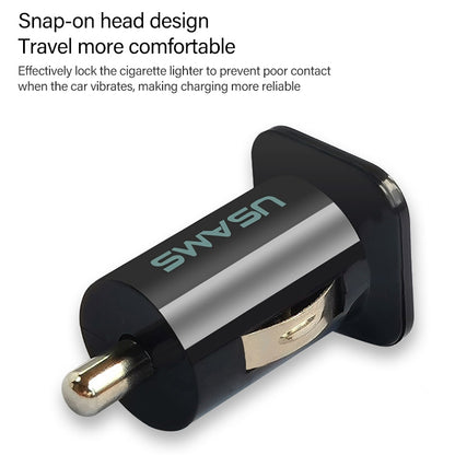 شاحن سيارة عالي الأداء بمنفذي USB 2.1 أمبير + 1 أمبير لأجهزة iPad Air 2 وAir و4 وiPhone 6 و6 Plus و5C و5S و4 و4S وiPod touch وGalaxy Tablet / Note Series والهواتف المحمولة الأخرى وأجهزة الملاحة