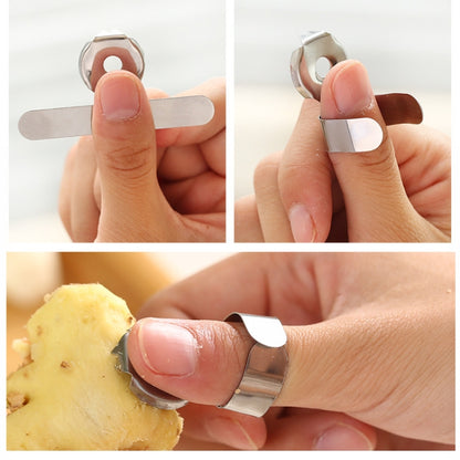 5 PCS Creative Kitchen Multi-functional Health Plane Garlic Apparatus Stainless Steel Tool, 5 PCS  Garlic / Ginger Crusher