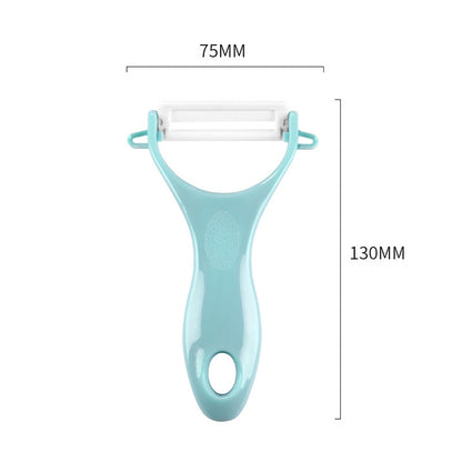 T Shaped Ceramic Skin Peeler with Durable ABS Handle, Random Color Delivery, T Shaped Peel Knife