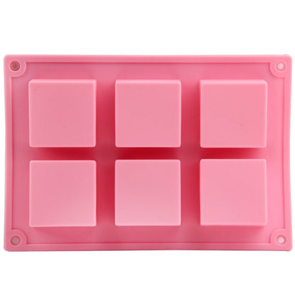 High Quality 6 Holes Square Shape Silicone Material Cake Mold, Square Shape
