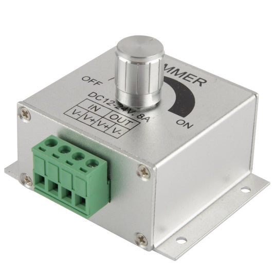 مفتاح تعتيم أحادي اللون من الألومنيوم، وحدة تحكم تعتيم LED لشريط الإضاءة DC12-24V، تيار الخرج: 8 أمبير