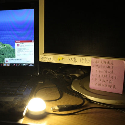 USB-2W 5V 140-150Lumens 6 LED، ضوء أبيض دافئ