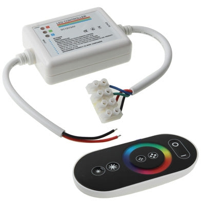 وحدة تحكم لاسلكية تعمل باللمس RGB LED، أقصى مسافة عمل: 30 مترًا