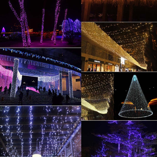 100 LED Light with Controller, Flashing / Fading / Chasing Effect, AC 220V, EU Plug, White Light, Red Light, Orange Light, Blue Light, Pink Light, Purple Light, Yellow Light, Green Light