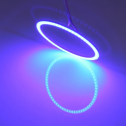 مصابيح أمامية للسيارات من نوع COB LED، 110 مم، 5 وات، 180 لومن، دوائر عيون الملاك، للمركبات، تيار مستمر 12-24 فولت، ضوء أزرق 110 مم، ضوء أبيض 110 مم