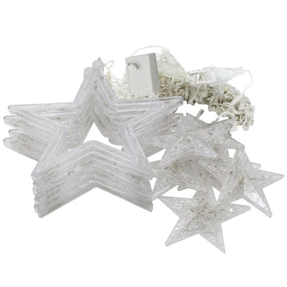 8-Mode Colorful 10 Stars Style Light Christmas Decorative Icicles Strip Light, EU Plug, Stars