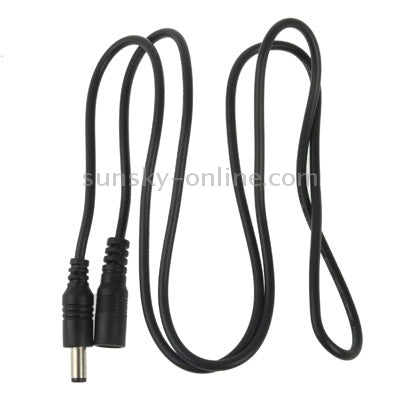 5.5 x 2.1mm DC Power Female Barrel to Male Barrel Connector Cable for LED Light Controller, Length: 1m(Black)