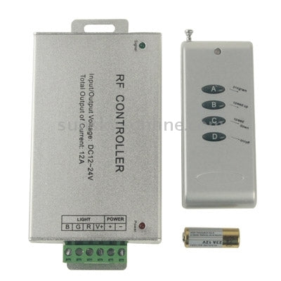 12A RF Audio Controller for RGB LED Strip Remote Controller(Silver), 12A