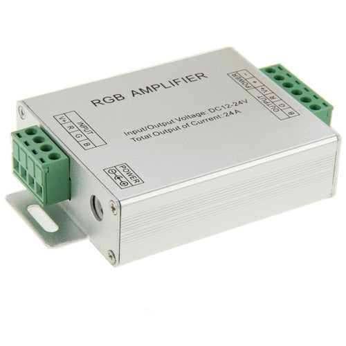 مضخم RGB 24A لإضاءة LED، مدخل تيار مستمر 12 فولت - 24 فولت