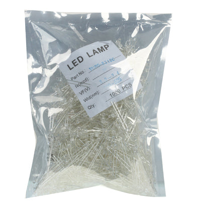 1000 قطعة من مصابيح LED على شكل قبعة من القش مقاس 5 مم
