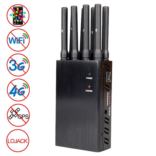 عازل إشارة الهاتف المحمول JAX-121A-8 GSM / DCS / WiFi / 3G / 4G / GPS / LOJACK، التغطية: 20 مترًا، GSM / DCS / WiFi / 3G / 4G / GPS / LOJACK