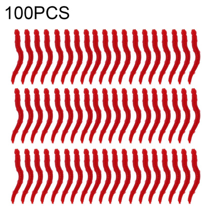 100 PCS Artificial Earthworm Fishing Lures Soft Silicone Worms Fishing Bait