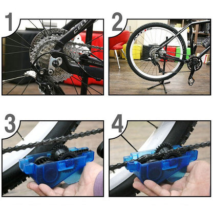 Bicycle Chain Cleaner Cycling Bike Machine Brushes Scrubber Wash Tool Kit Mountaineer Bicycle Chain Cleaner Tool Kits