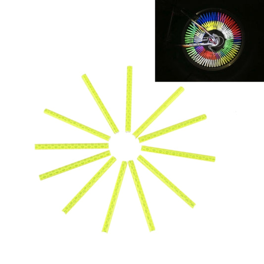 OQSPORT 12 PCS Bicycle Wheel Spoke Reflector Reflective Mount Clip Tube Warning Light Strip