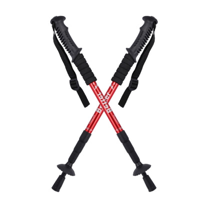 Folding Adjustable Crutch / Walking Stick with Compass, Height: 0.5-1.1m (Random Color Delivery)