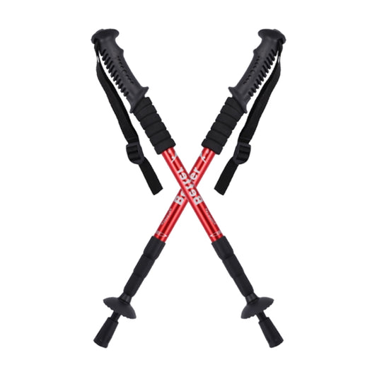 Folding Adjustable Crutch / Walking Stick with Compass, Height: 0.5-1.1m (Random Color Delivery)