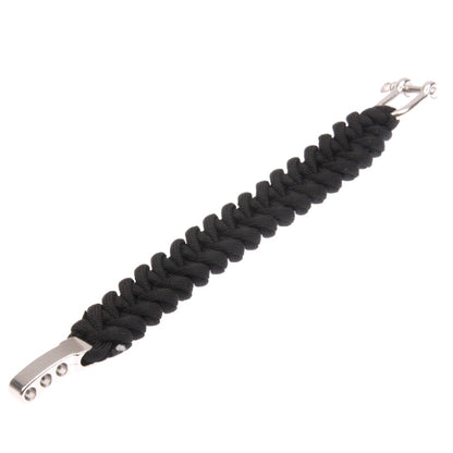 Multi-functional Nylon Braided Survival Bracelets with Adjustable Stainless Steel Shackle
