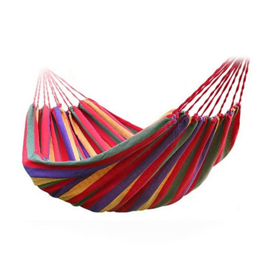 Strip Single Camping Outdoor Canvas Hammock, Size: 185cm x 80cm