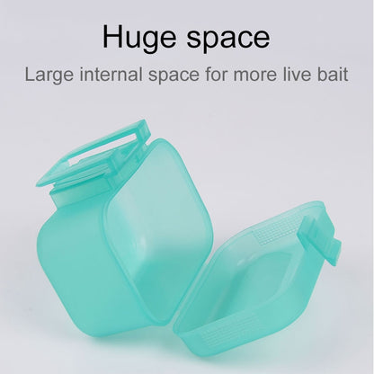 Plastic Live Earthworm Fishing Tackle Box Bug Shrimp Bait Box