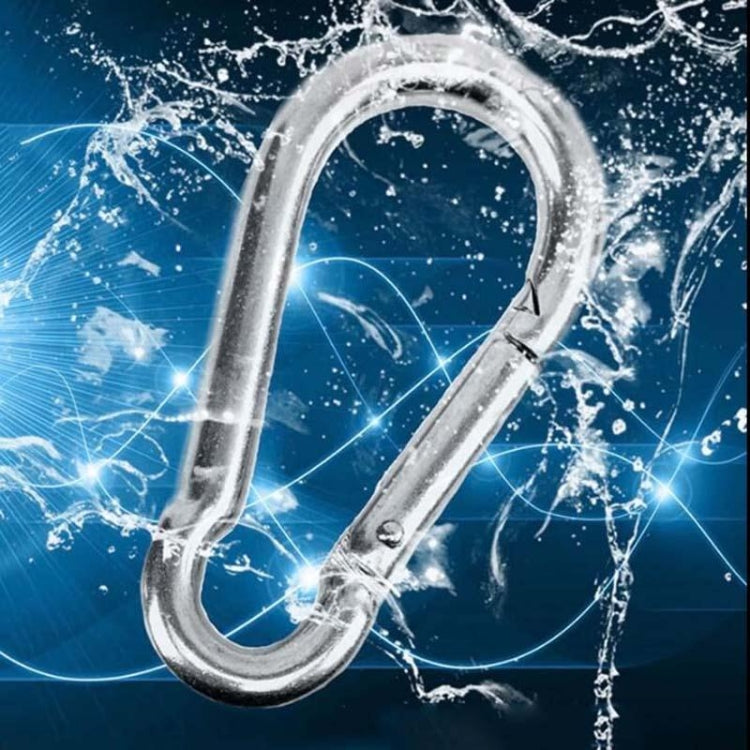 M5 Stainless Steel Carabiner Spring Hook Multi-tool Mountaineering Buckle Lock Camping Hook Rope, Inner Diameter: 4.9mm, M5