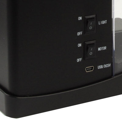 حوض أسماك صغير مزود بمنفذ USB لسطح المكتب مع مياه جارية و6 مصابيح LED وشاشة LCD مع التقويم والوقت والمنبه (يتسع لـ 1.5 لتر من الماء)