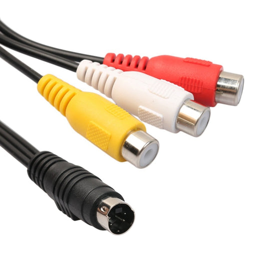 محول كابل AV أنثى من S-Video إلى RCA رباعي السنون، الطول: 20 سم، S-Video إلى AV 3RCA أنثى