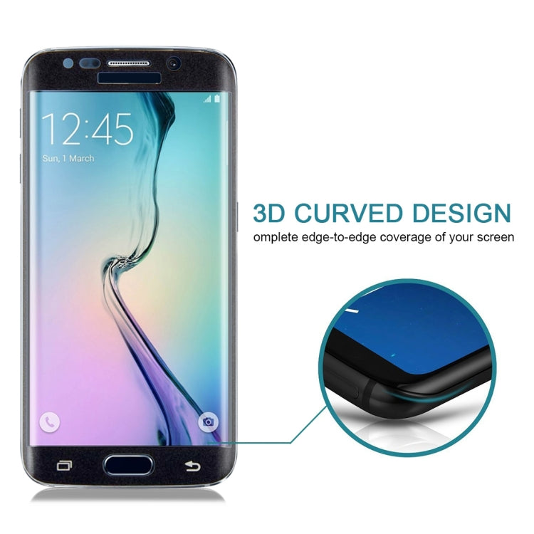 0.3mm 9H Surface Hardness 3D Curved Surface Full Screen Cover Explosion-proof Tempered Glass Film for Galaxy S6 edge